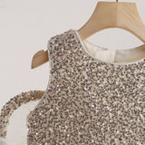 MQTIME  -  Baby Girls Tulle Dress Children's Evening Formal Communion Prom Gown Kids Puff Sleeve Mesh Vestidos Toddler Birthday Costume