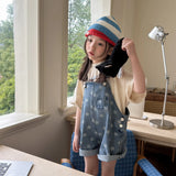  MQTIME  -  New Summer Toddlers Kids Denim Jumpsuits Polka Dot Printed Children Shorts Baby Girls Suspenders Overalls