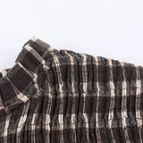  MQTIME  -  Chic Fashion Honeycomb Check Blouses for Women New Long Sleeve Women's Casual Simple Style Shirt And Blouse Woman Tops
