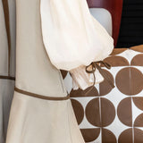 MQTIME  -  Baby Girl Princess Bow Dress Long Sleeve Infant Toddler Teen Child Peter Pan Collar Vestido Party Birthday Baby Clothes 1-12Y