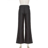 MQTIME  -   New Retro Low Waist Striped Woven Pants Loose Draped Straight Leg Trousers Trendy Commuter Casual Pants for Women
