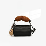 MQTIME  -  Cute Retro Plush Bread Handbag Cookies PU Mini Storage Bag Crossbody Bags Shoulder Bag Women's Bags Messenger Bag