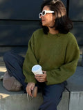  MQTIME  -  New Hooded Pockets Sweater For Women Elegant Long Sleeve Knitted Pullovers 2026 Autumn Cozy Casual Lady Jumper Street Chic Tops