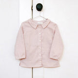 MQTIME  -  Casual Cotton And Linen Children's Shirts Spring Autumn New Boys And Girls Cute Lapel Long-Sleeved Shirts Toddler Girl Clothes