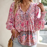 Casual Loose Floral Blouses For Women Fashion 2025 Summer Vintage Women's Oversized Shirts And Blouses Elegant Youth Female Tops