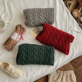  MQTIME  -  Girls Sweater Autumn Winter Children Cotton Solid Thicken Warm Baby Pullovers Retro Loose Round Collar 2-8Y Kids Boy Knitwear