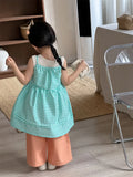 MQTIME  -  New Summer Baby Girls Plaid Dress Korean Style Toddlers Kids Suspenders Dresses Kids Clothes