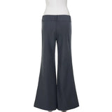MQTIME  -  Y2K American Old Money Three Button Low Waist Slimming Slightly Flared Suit Pants Women Low Waist Loose Floor Hugging Wide Leg