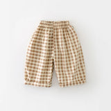 MQTIME  -  Spring New Baby Loose Trousers Cotton Toddler Girls Casual Pants Fashion Boys Plaid Wide Leg Pants Infant Clothes