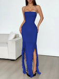 MQTIME  -  Elegant Spaghetti Strap Solid Dress Women Summer Fashion Strapless Bodycon Casual Boho Beach Party Dresses Robe Femme  Vestidos