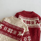  MQTIME  -  Winter New Children Long Sleeve Casual Sweatshirt Boys Girls Christmas Sweatshirt Baby Cotton Knit Tops Kids Warm Clothes