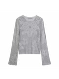 MQTIME  -  Women Casual Elegant V-Neck Knitted Sweater Women Fall Trendy Classic High Street Tops Commute Chic Lady Sweater