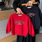  MQTIME  -  Kids Baby Boys Sweatshirt Letter Printed Thicken Warm Toddler Boys Pullovers New Winter Casual Infant Boys Fleece Hoodies
