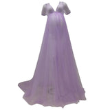 Mqtime Maternity Clothes Breast Feeding Dress Supplier Maternity Dress Women Mesh Sleeve Lace Wedding Dress Dress Wedding Casual Dress