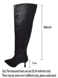 MQTIME  - New Women knee-high Boots elegant female Pointed toe Thin Heel long Boots fashion slip on high heels autumn winter shoes