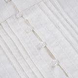 MQTIME  -  Y2k Lace Patchwork Solid Square Collar Sweet Puff Sleeve Ruffles Single Breasted Women Shirt