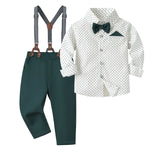 MQTIME  -  Boy Formal Clothing Outfit Party Bow Tie Children Toddler Birthday Dress Suits 1-6Y Gentleman Shirt+ Pant Boy Suit Clothes