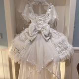 MQTIME  -  Handmade Girls Birthday Lolita Dress Trailing Princess Adult Party Dress Women Wedding High Quality Dress Photography Clothes
