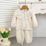 MQTIME  -  New Autumn Infant Baby Girls Sports Clothes Suit Sleeveless Vest+Pants Long Sleeved T-shirt 0-5Yrs Children Clothes Set