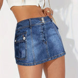 MQTIME  -  Women's Denim Skirt Spring Fashion Casual Denim Skirt High Waist Street Style Slim Sexy Denim Short Skirt Female