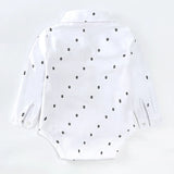 MQTIME  -  4Piece Sets Fall Newborn Boy Clothes Fashion Gentleman Cotton Long Sleeve Bodysuit+Pants+Straps+Hat Baby Luxury Clothing BC1566