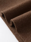 MQTIME  -  Elegant Brown Loose Cape-style Knit Pullovers Women Chic O-Neck Thick Sweater Autumn Winter Office Lady Knitwear Tops