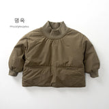  MQTIME  -  Winter New Children Plus Velvet Thick Sweatshirt Boys Girls Cotton Padded Jacket Kids Casual Sweatshirt Baby Fleece Tops