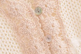 MQTIME  -  New Knit Tops Femme Romantic V Neck Button Down Short Sleeve Chic Top Single Breasted Beach T Shirts Sexy Crop Tops