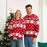  MQTIME  -  Christmas Family Matching Sweater Merry Xmas Full Look Knitwear Sleeve Warm Soft Jacquard Pullover Adults Kids Knitted Jumpers