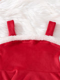 MQTIME  -  Christmas Girls' Dress Sets Kids Autumn Winter Plush Coats+Gown 2Pcs Outfits New Children Velvet Dress with Cardigan Suits