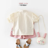 MQTIME  -  Summer New Baby Short Sleeve Shirts + Shorts 2pcs Suit Infant Girl Cute Rabbit Clothes Set Cotton Toddler Outfits