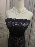 MQTIME  -  Vintage Black Purple Evening Dresses Embroidery Lace Applique Floor Length Sleeveless Gothic Fishtail Mermaid Wedding Gown