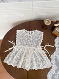 MQTIME  -  New Spring Summer Baby Girls Lace Vests Embroidery Ruffles Pullovers Tops Toddlers Kids Princess Waistcoats