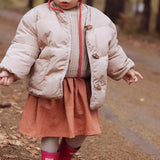  MQTIME  -  Autumn Girls Doll Collar Cotton Linen Dress New Chic Retro Loose Long-Sleeved Baby Girl Casual Party Dresses