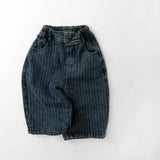 MQTIME  -  Spring New Children Striped Jeans Fashion Girls Casual Pants Baby Denim Trousers Kids Loose Harem Pants Infant Clothes