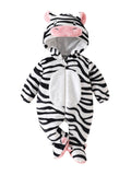 MQTIME  -  Adorable Toddler Hooded  Stylish Halloween Tiger Outfit Cozy Long Sleeve Playsuit Costume for Babies