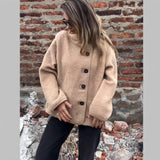 MQTIME  -  Fall/Winter 2025 New Button-down Fur Jacket Lapel Button-down Loose Warm Velvet Sweater