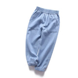 MQTIME  -  100% Cotton Comfortable Children's Jeans Spring New Boys And Girls Thin Elastic Waist Casual Loose Jeans Baby Pants