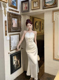 MQTIME  -  Dresses Women Sleeveless Sexy Elegant Off Shoulder Slim Backless Temperament Mermaid Dress Party Female Fashion Summer