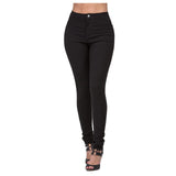 MQTIME  -  Classic Basic Multicolor Elastic Slim Fit Denim Jeans for Women High Waist Commute Style Water Washed Other Material 100%