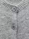 MQTIME  -  Casual O-neck Knitted Cardigan Women Slim Buttons Short Coat Female 2025 Autumn Winter Elastic Waist Solid Lady Soft Sweater