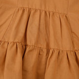  MQTIME  -  Chic Back Button-Up Lantern Sleeve Dress Baby Girl Autumn New Ruffled Splicing Princess Dresses Loose Cotton And Linen Dresses