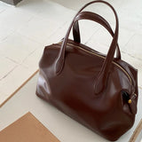  MQTIME  -  Women's Handbag High-end Textured Pillow Tote Bag Soft Leather Large Capacity Commuter Shoulder Bag Fashion Casual Luxe Work Bag