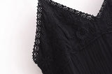  MQTIME  -  Women's Vintage Embroidery Off-Shoulder Mini Suspender Dress Summer Sexy Elegant Street Holiday Clothing
