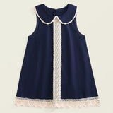 MQTIME  -  Summer Toddler Girl Dresses Korean Fashion Cute Doll Collar Sleeveless Lace Baby Princess Dress Boutique Kids Clothing BC1703