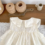 MQTIME  -  New Summer Children Clothes 1-5Yrs Kids Princess Dresses Sleeveless Cotton Lace Splicing Baby Girl Party Dress