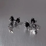Mqtime Y2K Bowknot Zircon Stud Earrings for Women Fashion Korean Silver Color Pink Crystal Personality Earring Girl Party Jewelry Gifts
