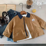 MQTIME  -  Children's Outerwear 2025 Spring and Autumn Season Male Child Labor Outerwear Children's Jackets Boys and Babies Lapel Tops