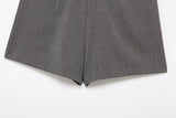  MQTIME  -  Grey Mini Skirt Shorts Woman Fashion With Belt Skort For Women High Waist Short Skirts Woman Summer Casual Shorts