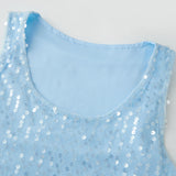  MQTIME  -  New Women Sparkle Sequin Skirt Sets Sleeveless Tank Top with Mini Skirts 2 Piece Set for Party Club Summer Sexy Streetwear